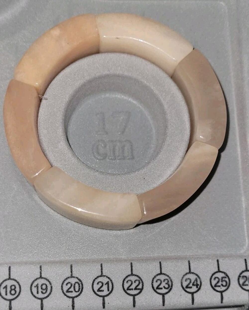 Peach Calcite Braclet 21mm (increases creativity, imagination, prosperity)